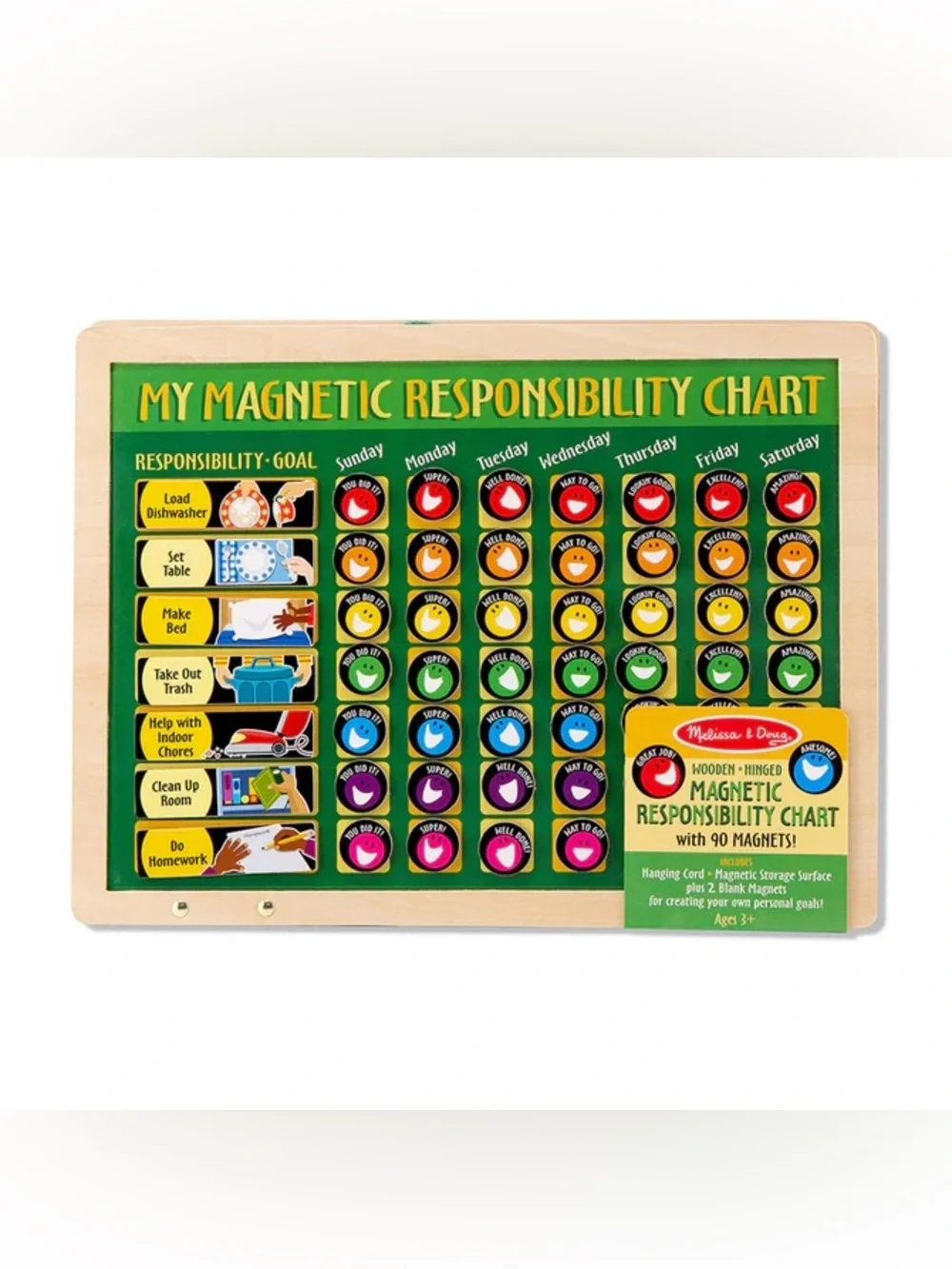 Melissa & Doug Magnetic Responsibility Chart for Kids